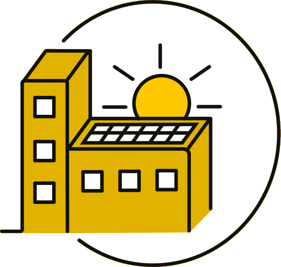 Logo Wärmewende, Bauen und Wohnen